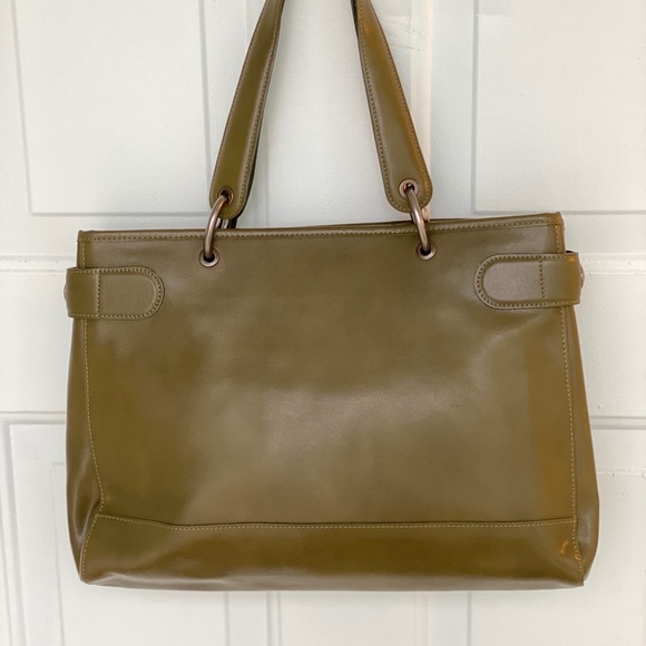 NWOT Longchamp Olive Leather Tote - Picture 3 of 15